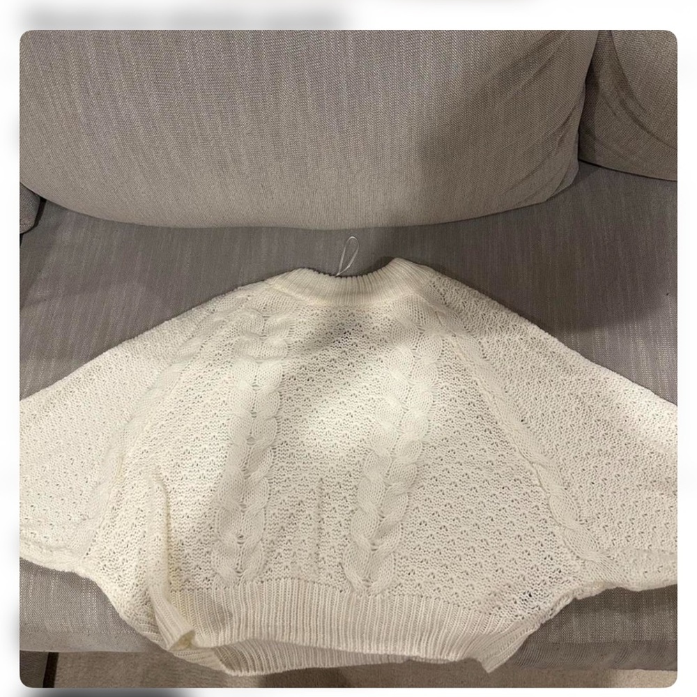 Altar'd State Cream Cable Knit Sweater